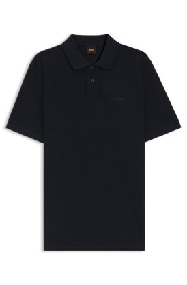 Cotton-piqué polo shirt with logo print