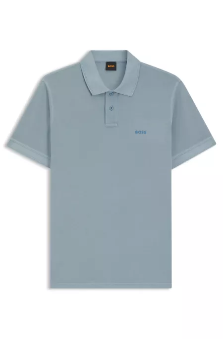 Knit polo shirt in cotton