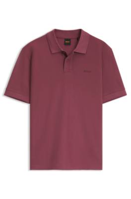 Boss Knit polo shirt in cotton pikéer herr – bild 4