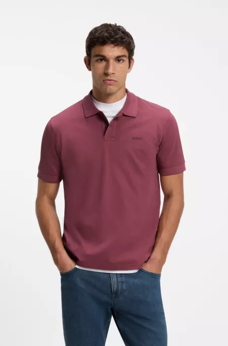 Strick-Poloshirt aus Baumwolle