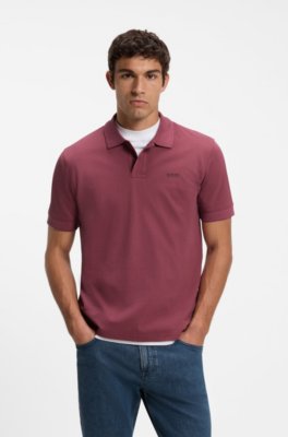 Knit polo shirt in cotton