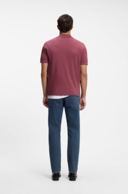 Boss Knit polo shirt in cotton pikéer herr – bild 3