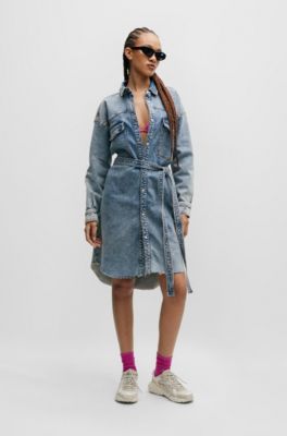 Clearance denim belted shirt Clearance