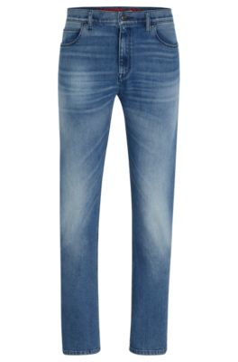 HUGO - Slim-fit jeans in blue comfort-stretch denim