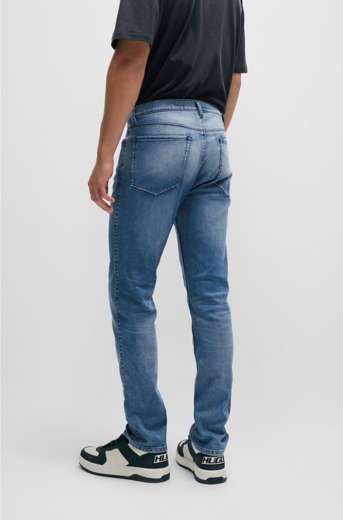 Slim Fit Jeans in Mid blue - Men, Denim | Burberry® Official