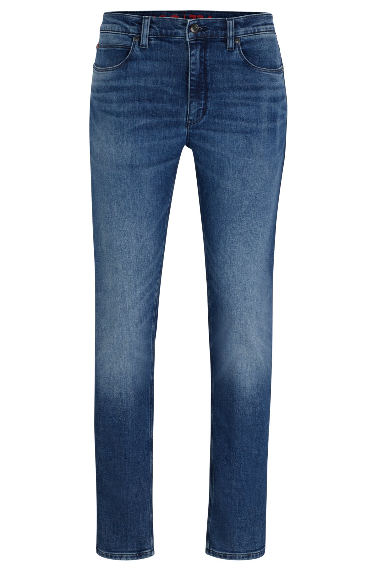HUGO - Extra-slim-fit jeans in blue comfort-stretch denim