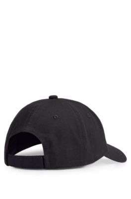 Cotton-twill cap with tonal logo patch, Black