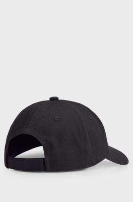 Cotton-twill cap with tonal logo patch, Black
