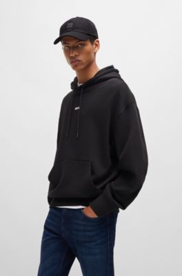 Cotton-twill cap with tonal logo patch, Black