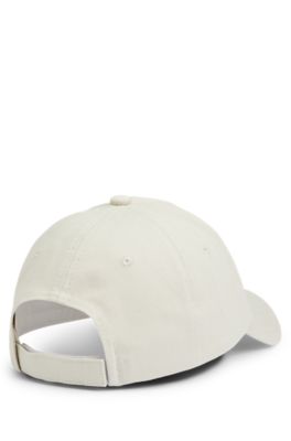 Cotton-twill cap with tonal logo patch, Light Beige