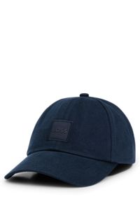 Cotton-twill cap with tonal logo patch, Dark Blue