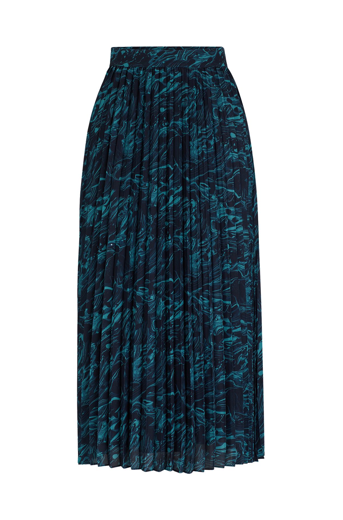A-line plissé skirt in regular fit with seasonal print, Patterned
