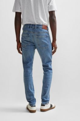 BOSS - Blaue Slim-Fit Jeans aus Soft-Motion-Denim