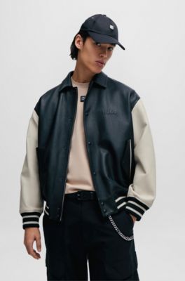 HUGO Waterrepellent nylon cap with stackedlogo rivet