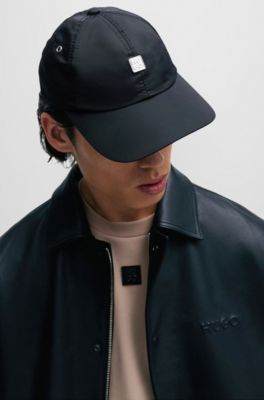 HUGO Waterrepellent nylon cap with stackedlogo rivet