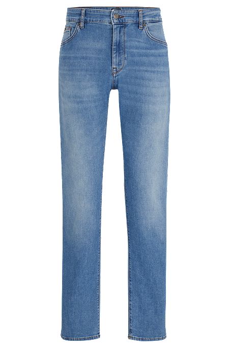 Regular-fit jeans in blue super-soft denim, Blue
