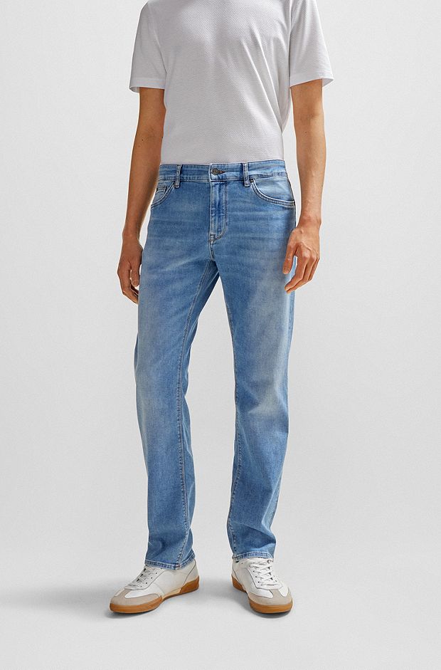 Regular-fit jeans in blue super-soft denim, Blue