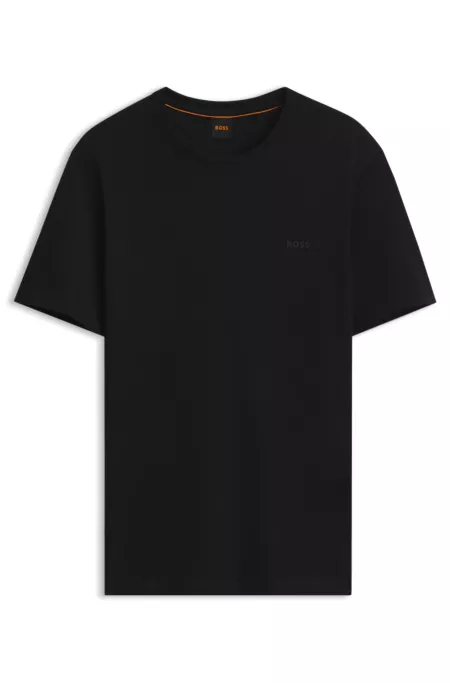 Cotton-jersey T-shirt with logo detail