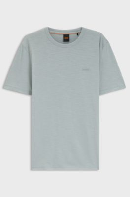 Cotton-jersey T-shirt with logo detail, Light Grey