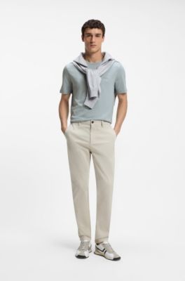 Cotton-jersey T-shirt with logo detail, Light Grey