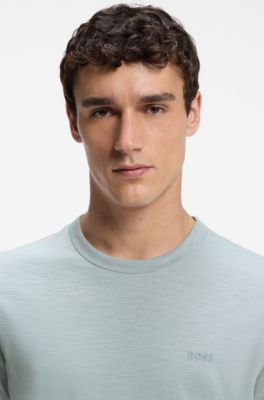 Cotton-jersey T-shirt with logo detail, Light Grey