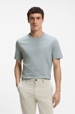 Cotton-jersey T-shirt with logo detail, Light Grey
