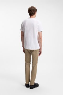 Cotton-jersey T-shirt with logo detail, White