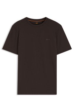 T-shirt i bomullsjersey med logodetalj