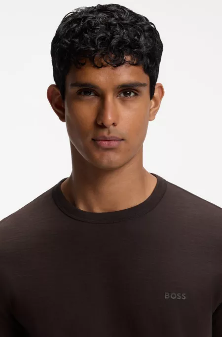 Cotton-jersey T-shirt with logo detail