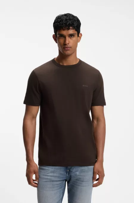 Cotton-jersey T-shirt with logo detail