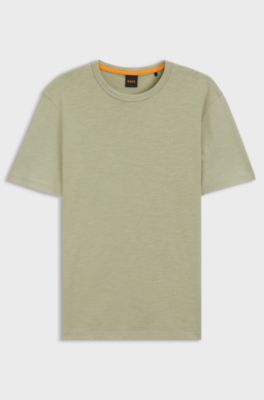 Cotton-jersey T-shirt with logo detail, Light Green