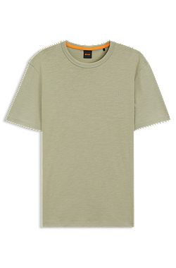 Cotton-jersey T-shirt with logo detail