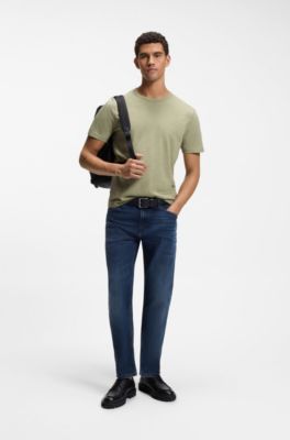 Cotton-jersey T-shirt with logo detail, Light Green