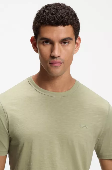 T-shirt en jersey de coton avec détail logoté