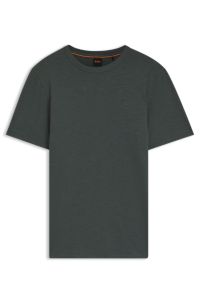 Cotton-jersey T-shirt with logo detail, Dark Green