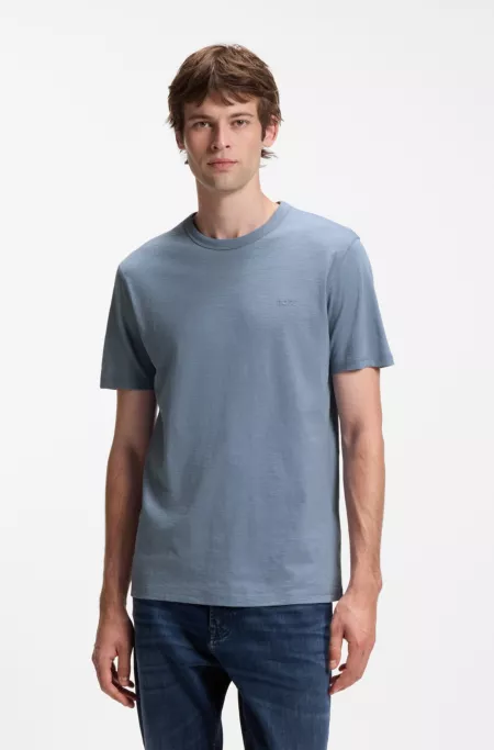 Cotton-jersey T-shirt with logo detail