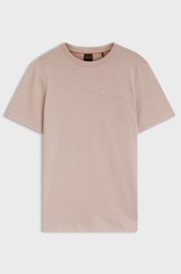 Cotton-jersey T-shirt with logo detail, Light Red