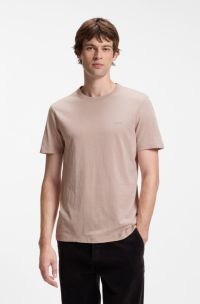 Cotton-jersey T-shirt with logo detail, Light Red