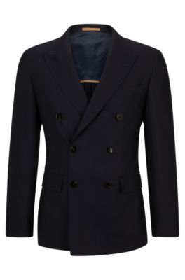 BOSS Zweireihiges SlimFit Sakko aus Schurwolle