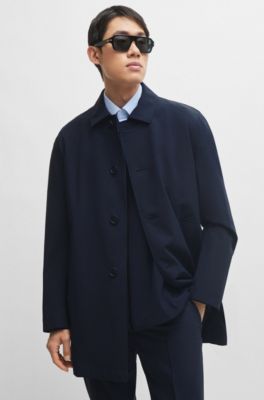 BOSS（46）レギュラーフィット ボタンアップコート ストレッチ