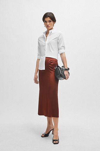 Black Leather Pencil Skirt Smart Casual Outfits (48 ideas