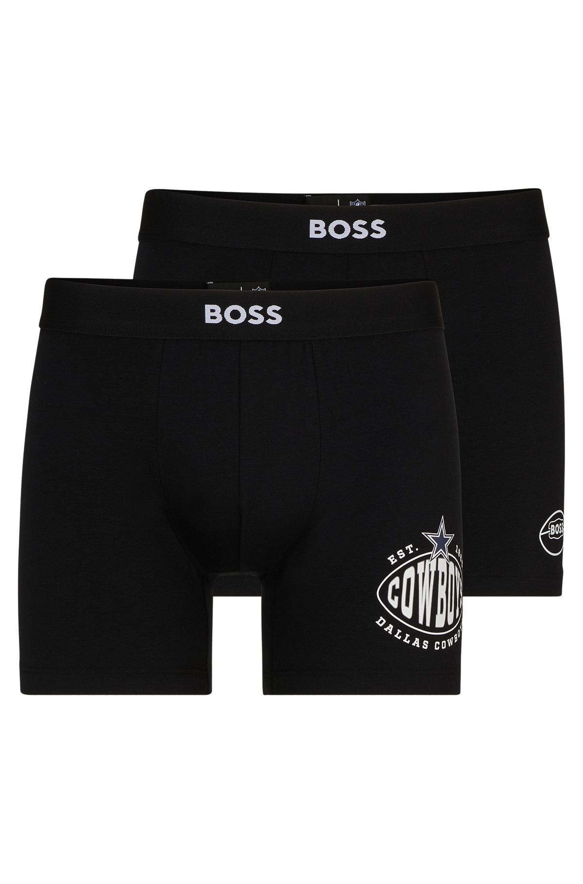 BOSS x NFL two-pack of boxer briefs with collaborative branding, Cowboys