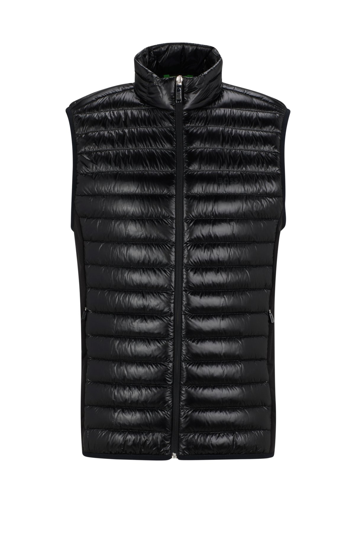 Lightweight water-repellent gilet with down filling, Black