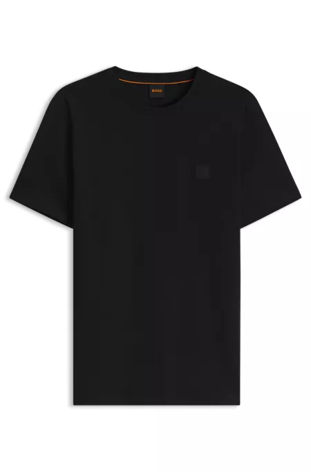 T-Shirt aus Baumwoll-Jersey mit Logo-Patch