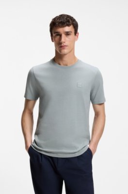 Cotton-jersey T-shirt with logo patch