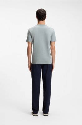 Boss Cotton-jersey T-shirt with logo patch herr – bild 3