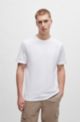 Cotton-jersey T-shirt with logo patch, White