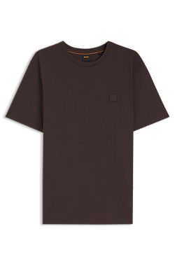 Cotton-jersey T-shirt with logo patch