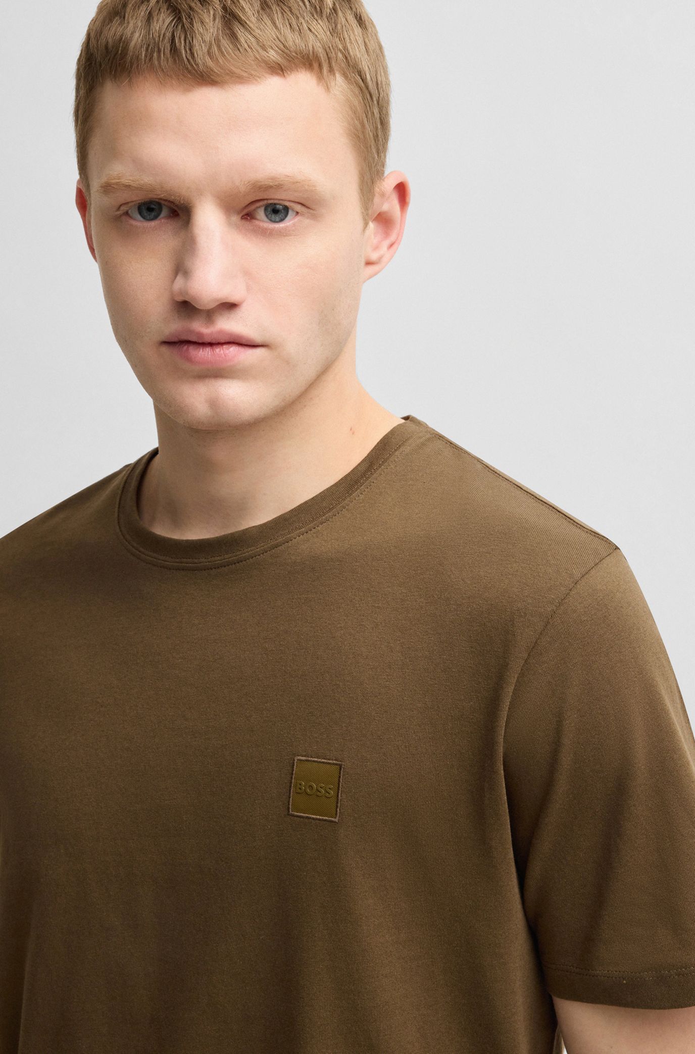 BOSS ORANGE コットン 半袖 Tシャツ ロゴ パッチ HUGO BOSS ORANGE ヒューゴボス オレンジ 半袖Tシャツ 50481923
