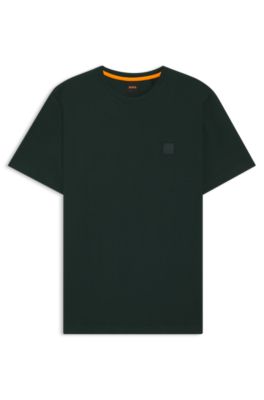 クール【Hugo boss 】バッカニアーズTシャツ HUGO - Cotton-jersey T-shirt with heart artwork - Black